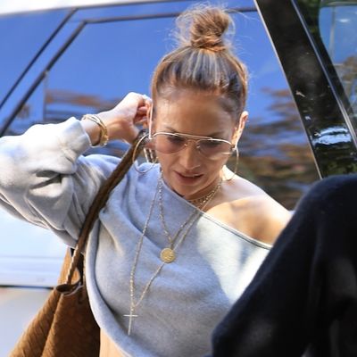 Jennifer Lopez Champions Fall's Suede Trend With an $8,000 Bottega Veneta Bag and Platform Combat Boots