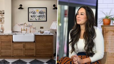 We've just spotted an unexpected yet super elegant detail at Joanna Gaines' kitchen sink – and we think it's going to be a backsplash trend to watch