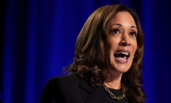 Kamala Harris decries Trump’s abortion comments in first solo TV interview