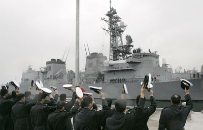 Japan sends warship through Taiwan Strait for first time