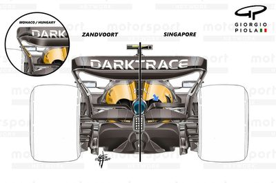 How McLaren’s rear wing choice again caught attention in Singapore