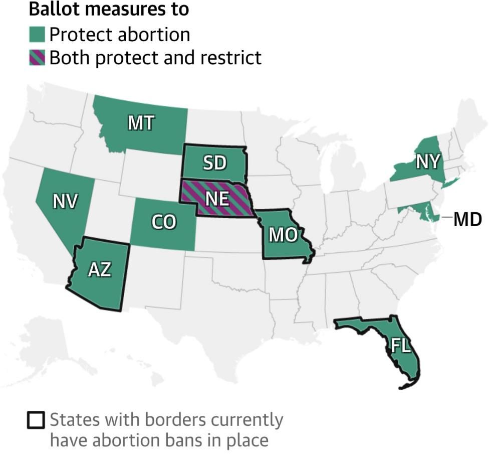 Where will abortion be on the ballot in the 2024 US…