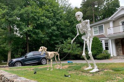 Halloween superfans see the culture catching up to them. (A 12-foot skeleton helped)