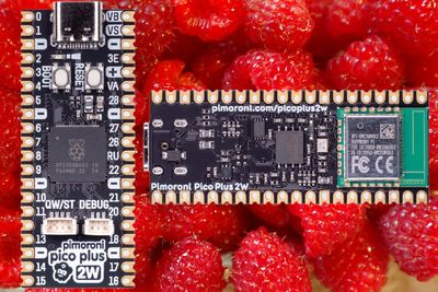 Pimoroni Pico Plus 2 W features mysterious 'Raspberry Pi RM2' Wi-Fi chip