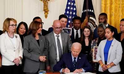 Biden and Harris unveil measure to tackle gun violence amid Trump clash