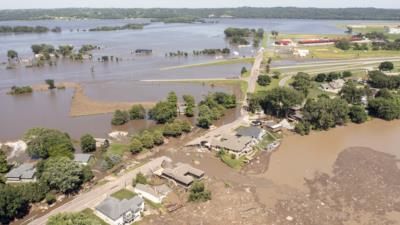 Swannanoa River In North Carolina Surges To Major Flood Stage