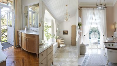 Is this the easiest way to make your bathroom look more elegant? An interior designer makes the case for floor-to-ceiling drapes