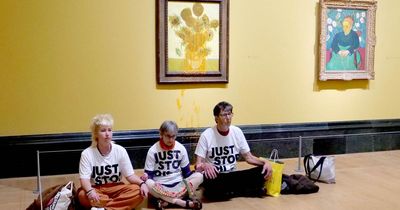 Just Stop Oil throw soup over Van Gogh painting after protesters jailed