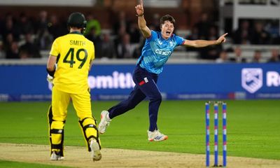 Potts bowls England to big win over Australia after Livingstone onslaught