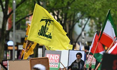 Victoria police identify six possible criminal incidents after Hezbollah flags seen at weekend protests