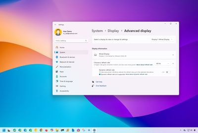 How to change display refresh rate on Windows 11