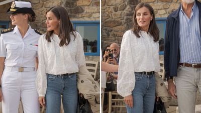 Queen Letizia's Mango handbag was the perfect high street addition to her casual jeans and loafers look