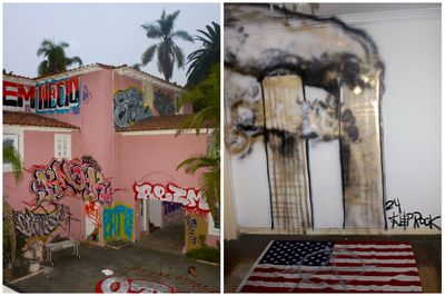 Bel Air Mansion Owned by Osama Bin Laden's Brother Completely Covered in Graffiti