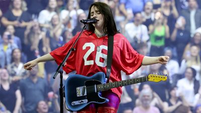 Billie Eilish kicks off her tour and makes the switch to electric guitar with a Fender American Professional II Tele