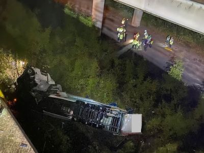 Thelwall viaduct accident latest: Travel delays on M6 after lorry falls off bridge as update issued on driver