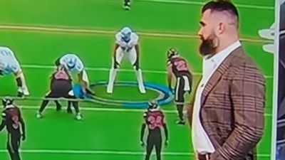 Jason Kelce’s Jeans and Boots on ‘Monday Night Countdown’ Had NFL Fans Cracking Up