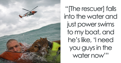 Hurricane Traps Man And His Dog On The Ocean, They Manage To Call The Coast Guard And Get Rescued