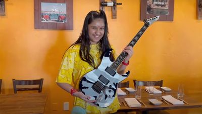 “She said this model was made shortly after Jeff Hanneman passed away and this was a very, very limited edition”: America's Got Talent sensation Maya Neelakantan gifted a rare prototype of the late Slayer guitarist's signature model by his wife