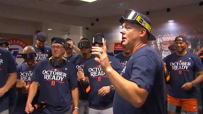 A.J. Hinch Dropped Great One-Liner in Clubhouse to Celebrate Tigers Eliminating Astros