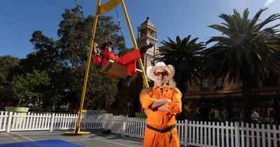 Giant yellow swing marks playtime for all in Newcastle