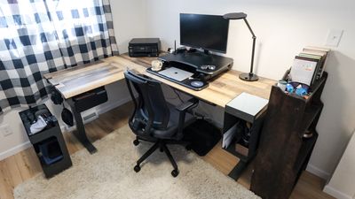 I just tested this L-shaped electric standing desk — and it’s a game changer for my home office