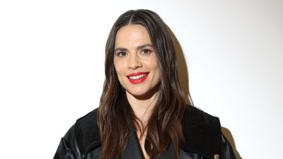 Hayley Atwell's cabinet doubles as both decoration and storage – designers say her technique can make kitchens look bigger