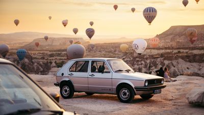 Volkswagen celebrates 50 years of the Golf, its most famous modern model, with a flight of fancy