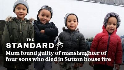 Mum found guilty of manslaughter of four sons who died in Sutton house fire