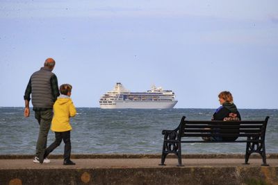 Odyssey cruise ship finally leaves Belfast for three year voyage around the world