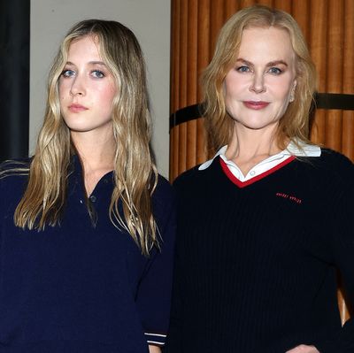 Nicole Kidman and Daughter Sunday Rose Match in Preppy Plaid Skirts at Paris Fashion Week