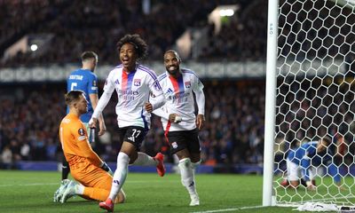 Lyon’s Malick Fofana and Alexandre Lacazette punish loose Rangers