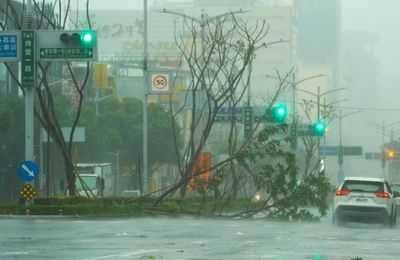 Taiwan Cleans Up After Typhoon Krathon Batters South