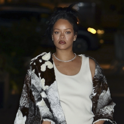 Rihanna Wears A$AP Rocky's Favorite $4,500 Bag With Tighty Whities and a Fur Cape on His Birthday