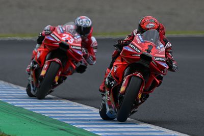 MotoGP Japanese GP: Bagnaia grabs sprint win after Acosta's crash