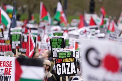 Watch: Pro-Palestine supporters march through London to mark one year of Israel-Hamas conflict