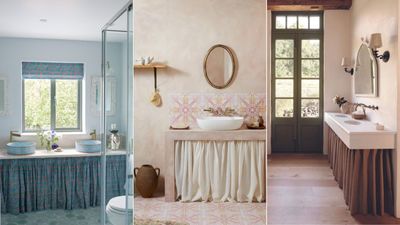 Should you replace your bathroom vanity doors with curtains? Interior designers on whether it's as practical as it is stylish