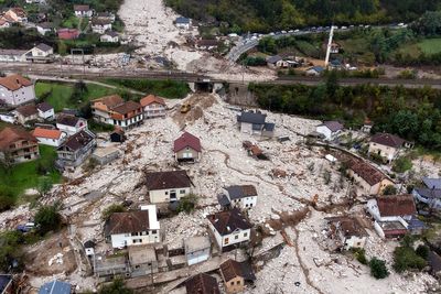 International rescue teams arrive in Bosnia after devastating floods and landslides