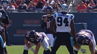 Mics Caught Bears Center's NSFW Pre-Snap Interaction With Caleb Williams