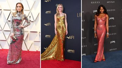 The best metallic red carpet looks of all time