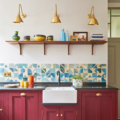 'When it came to colour, I wouldn't be swayed' - this elegant apartment kitchen has been flooded with colour and pattern