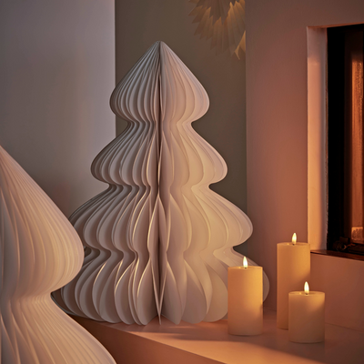 Paper Christmas trees are the Scandi-inspired trend I'm seeing everywhere - and it's perfect for that retro-luxe look