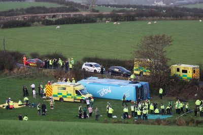 Four in hospital after school bus overturns in Carrowdore carrying 43 children