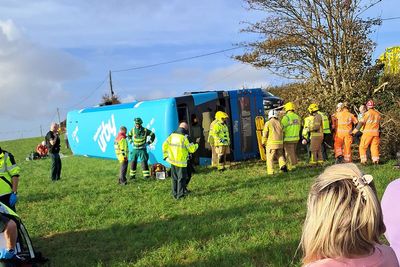 Carrowdore school bus crash latest: Four in hospital after vehicle overturns with 43 pupils on board