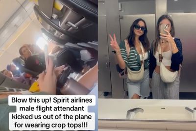 Airline passengers claim they were kicked off plane by male flight attendant for wearing crop tops