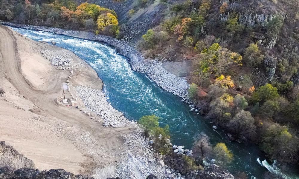 Klamath River dam removal: before and after images…