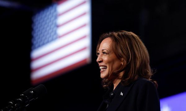 The high life: Kamala Harris cracks open a beer with Stephen Colbert