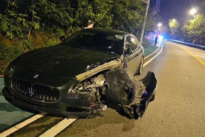 Student killed in motorcycle-Maserati crash