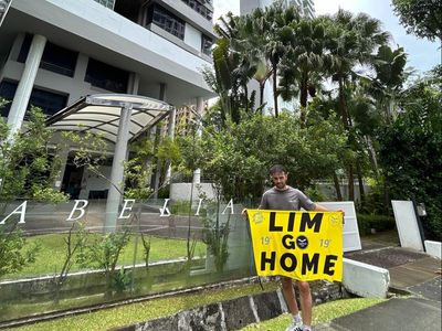 Valencia fans detained after interrupting honeymoon in Singapore to stage protest against club’s owner