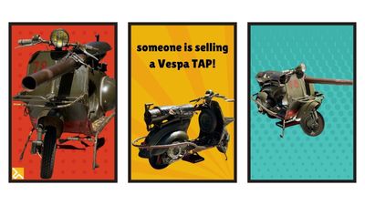 Someone Is Selling Vespa's Crazy Rocket Launching Scooter, No Really