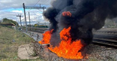 'Major delays' on rail route out of Edinburgh expected after fire damages cables